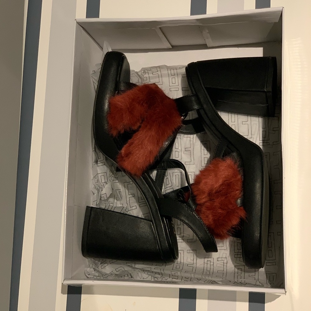 Miista furry heels